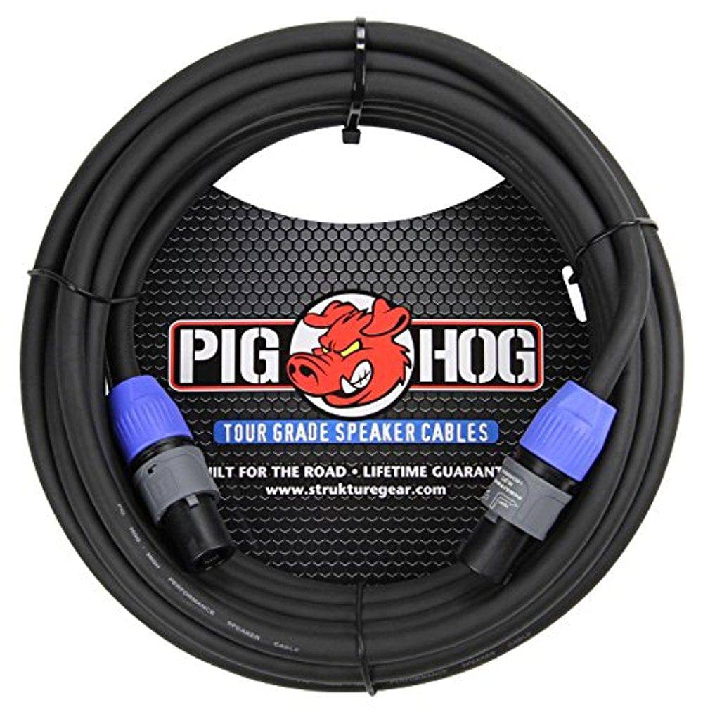 Pig Hog PHSC50S14 14 Gauge Speaker Cable Speakon to 1/4 inch, 50 ft - Hollywood DJ
