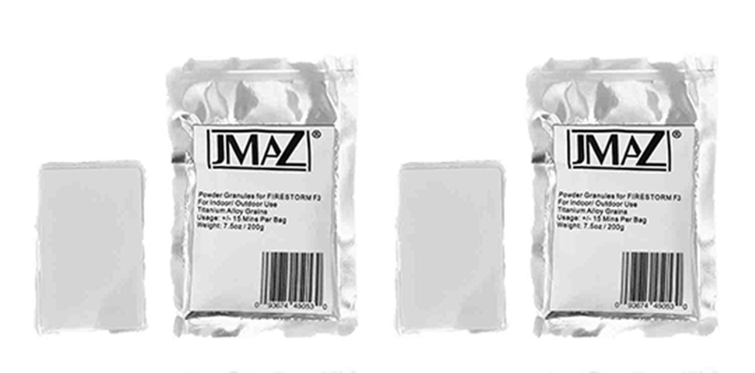 JMAZ JZ4004 Package of 2pcs Firestorm F3 (Chrome), 2pcs Cold Spark Granule (7.5oz) and 1 Road Case (fits 4 Units) - Hollywood DJ