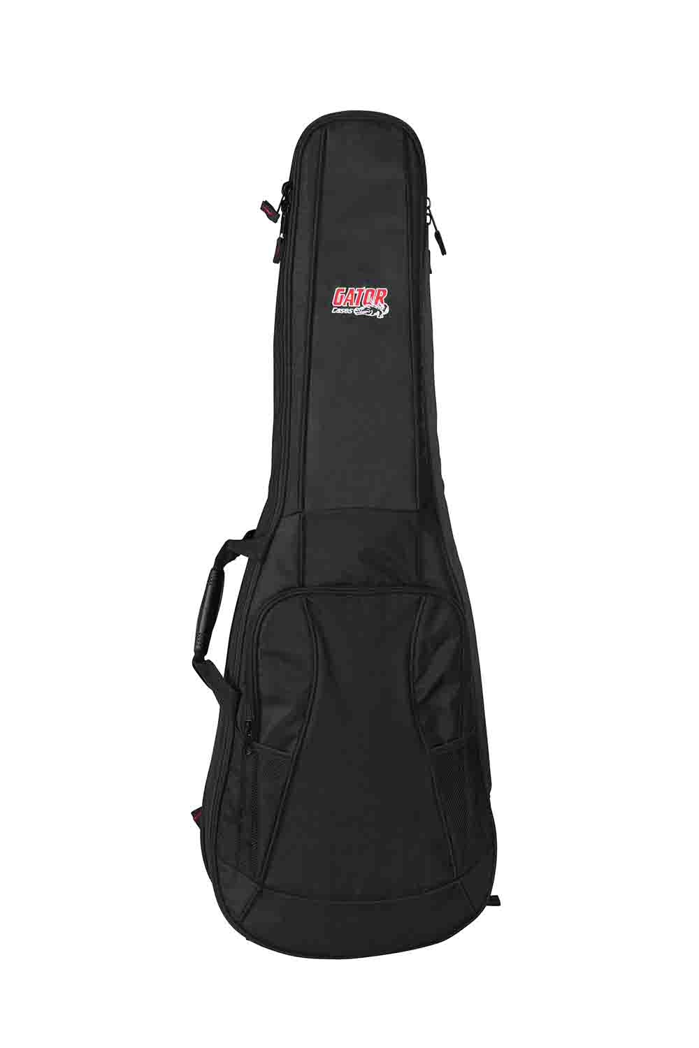 Gator Cases GB-4G-ELECX2 4G Style Gig Bag for 2 Electric Guitars with Adjustable Backpack Straps - Hollywood DJ