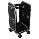 ProX T-18MRSSMK2, 18U Rack x 10U Top Mixer DJ Combo Flight Case - Hollywood DJ
