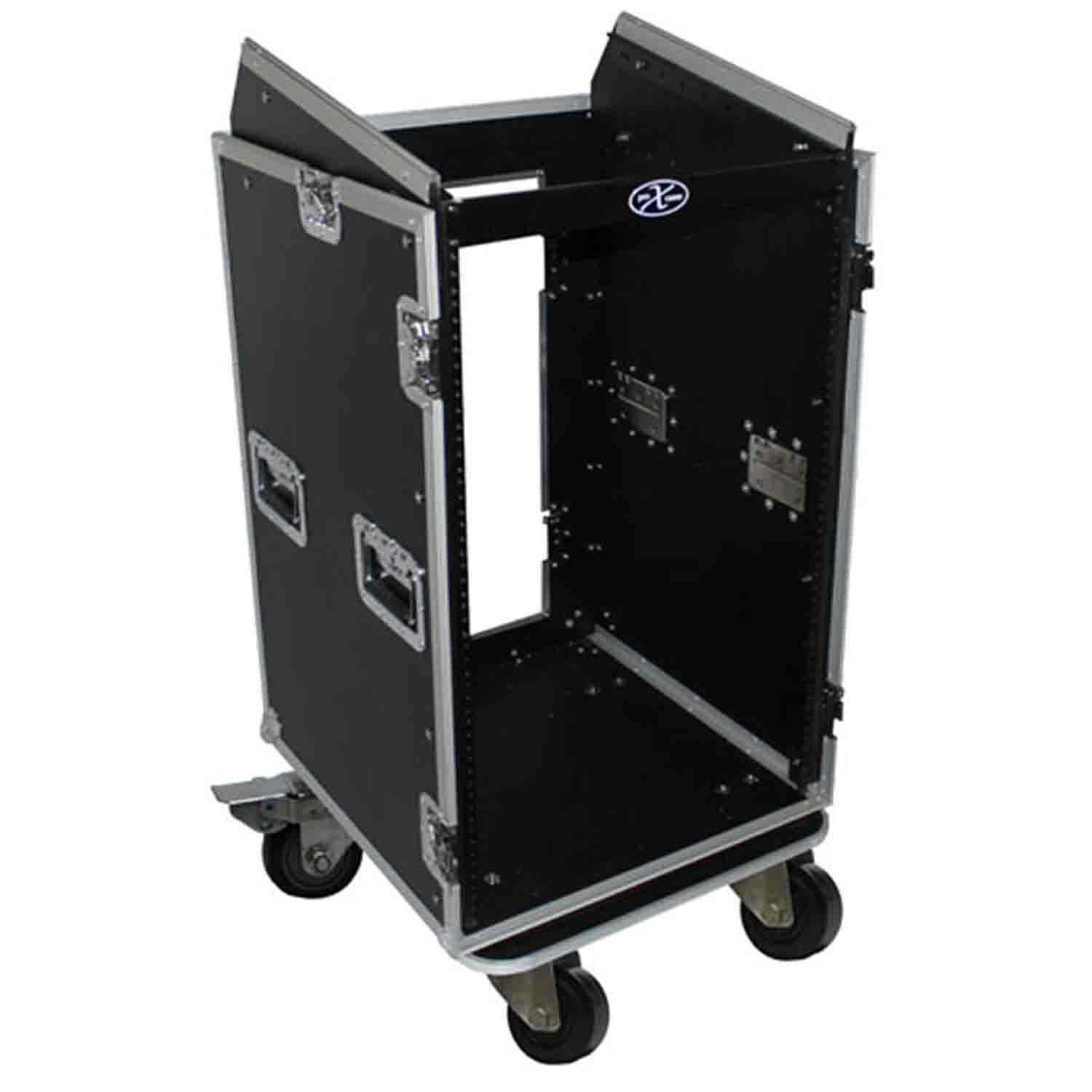 ProX T-18MRSSMK2, 18U Rack x 10U Top Mixer DJ Combo Flight Case - Hollywood DJ
