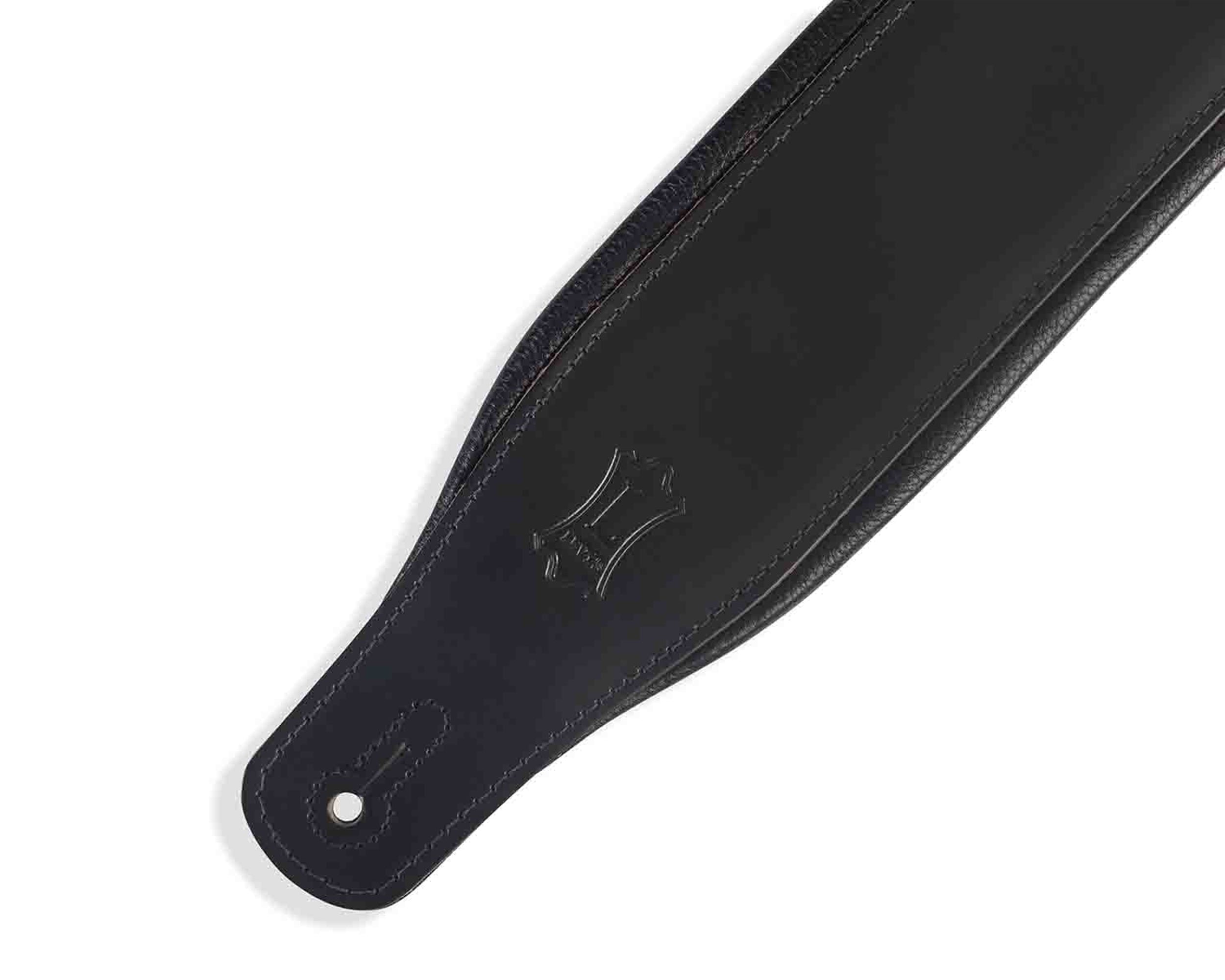 Levy's Leathers M26PD-BLK 3″ Top Grain leather Guitar Strap with Foam Padding Wrapped - Black - Hollywood DJ