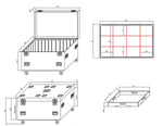 ProX XS-UTL483030W Heavy-Duty Truck Pack Utility Flight Case W-Divider and Tray Kit - 48"X30"X30" - Hollywood DJ