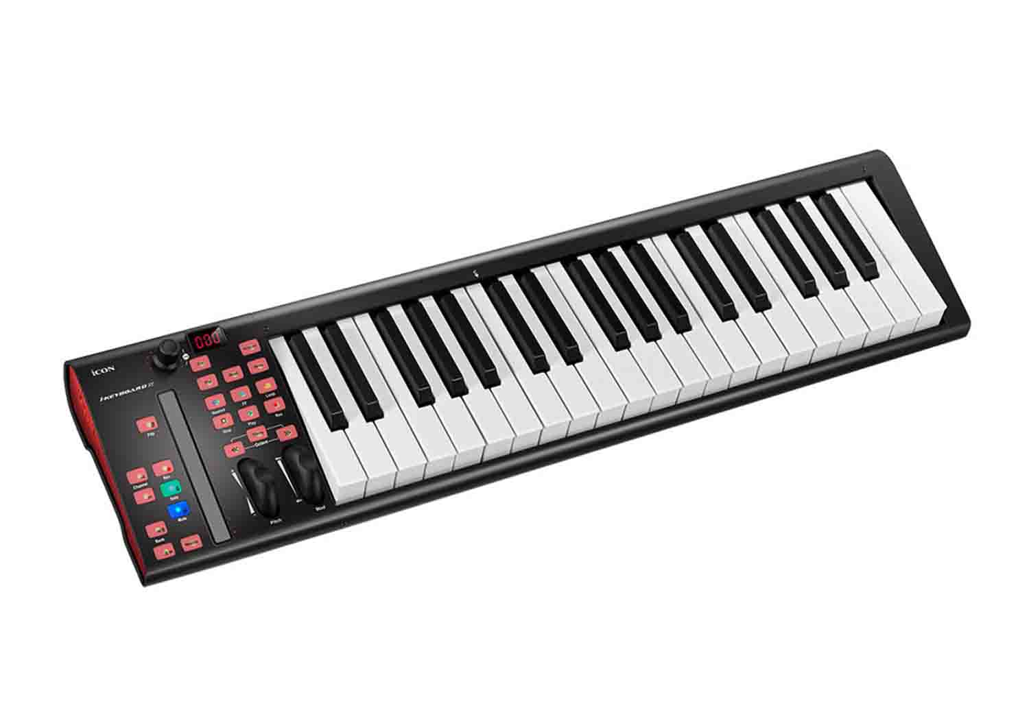 Icon Pro Audio iKeyboard 4X 37 Key Piano Keyboard with Single Channel DAW Controller - Hollywood DJ