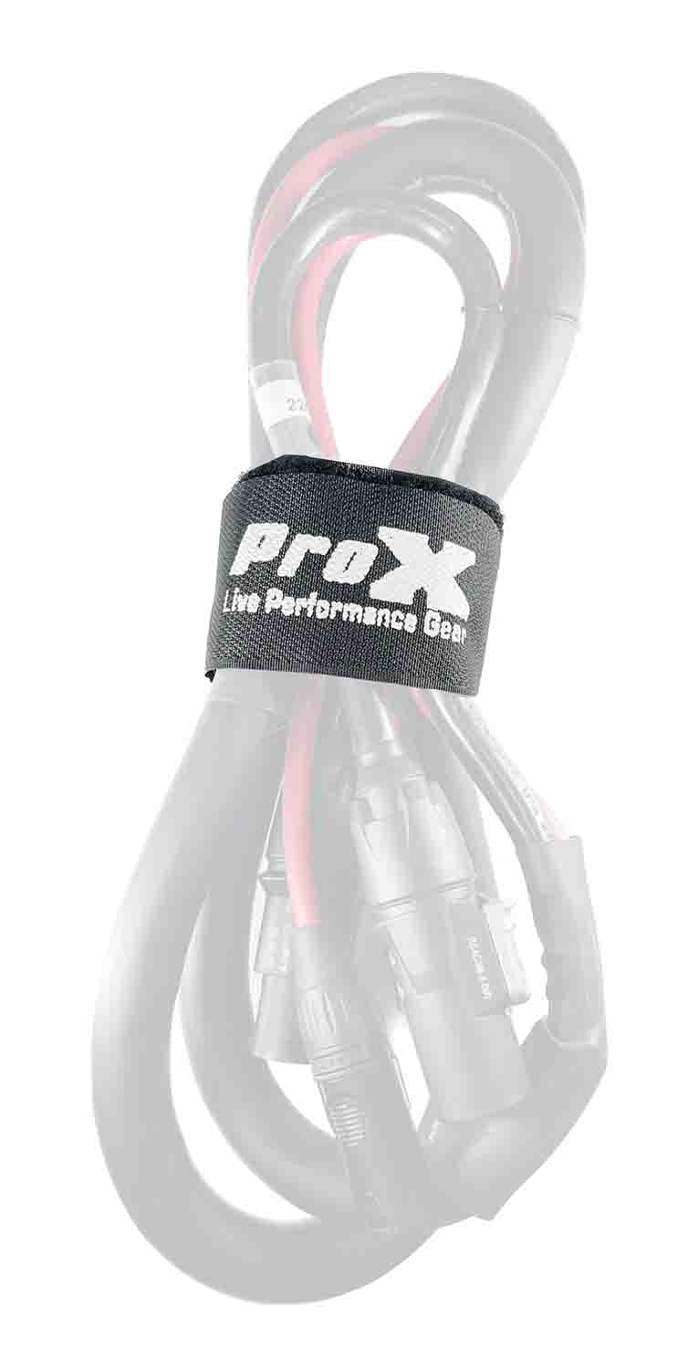 ProX XC-T20X5 Pack of 5 Reusable 20" x 2" Cable Tie Strap with Velcro Hook and Adjustable Loop Fastener Cable Management - Hollywood DJ