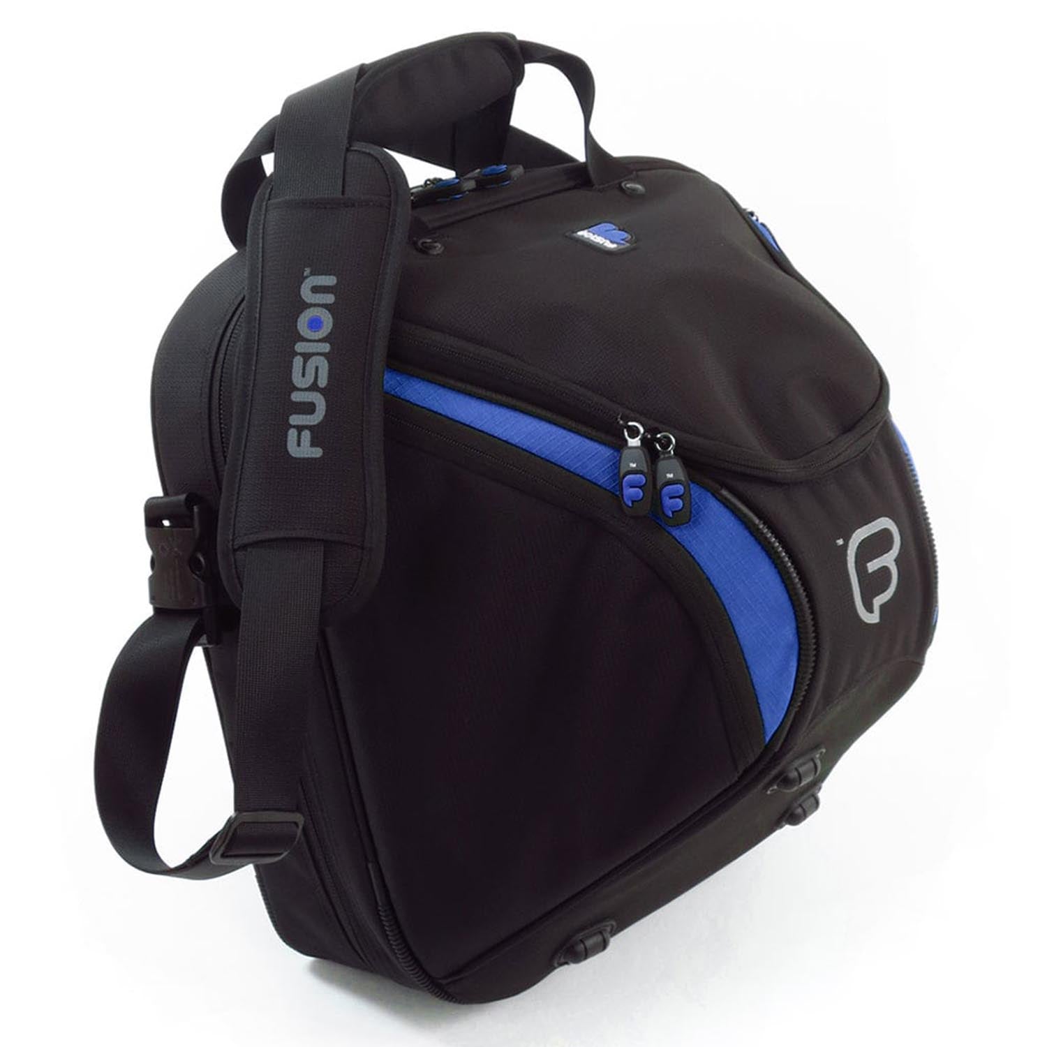 Fusion FB-PB-17-B, Premium Series French Horn Detachable Gig Bag (Black/Blue) - Hollywood DJ