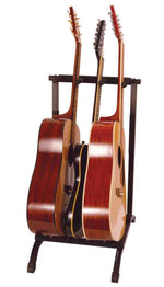 OnStage GS7361 3-Space Foldable Multi-Guitar Rack - Black - Hollywood DJ