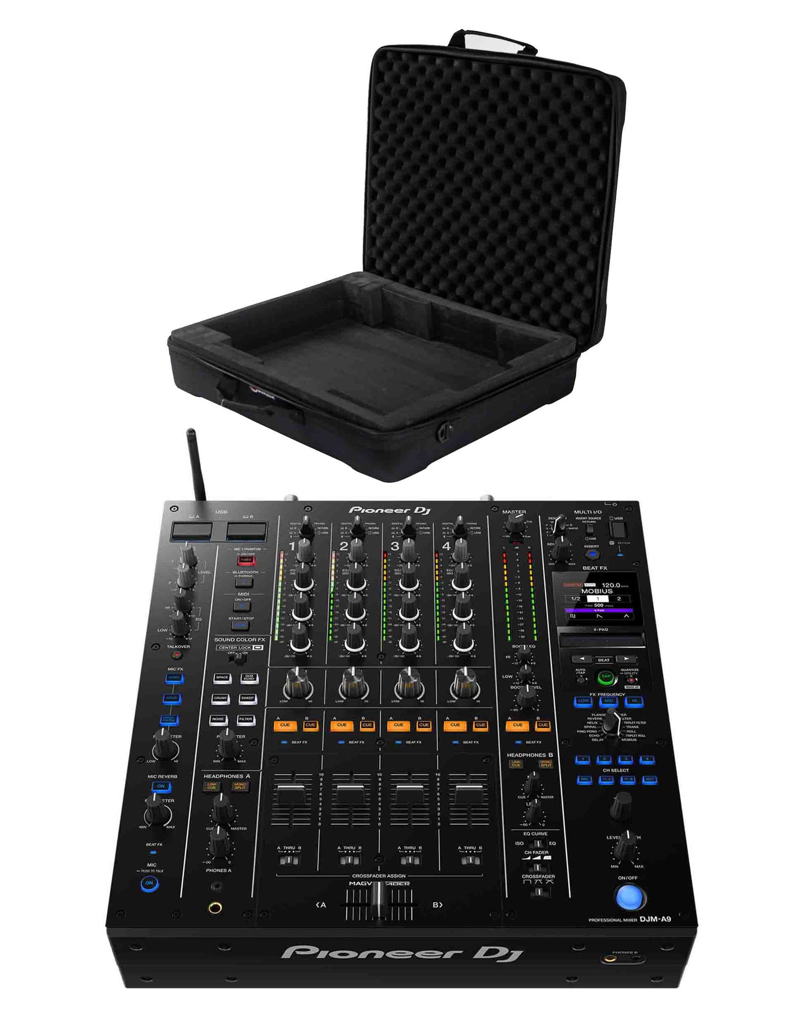 Pioneer DJM-A9 DJ Package with EVA Molded Case - Hollywood DJ