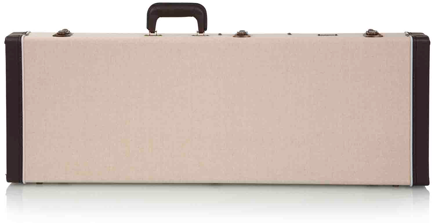 Gator Cases GW-JM ELEC Deluxe Wood Case for Standard Electric Guitars - Journeyman Burlap Exterior - Hollywood DJ