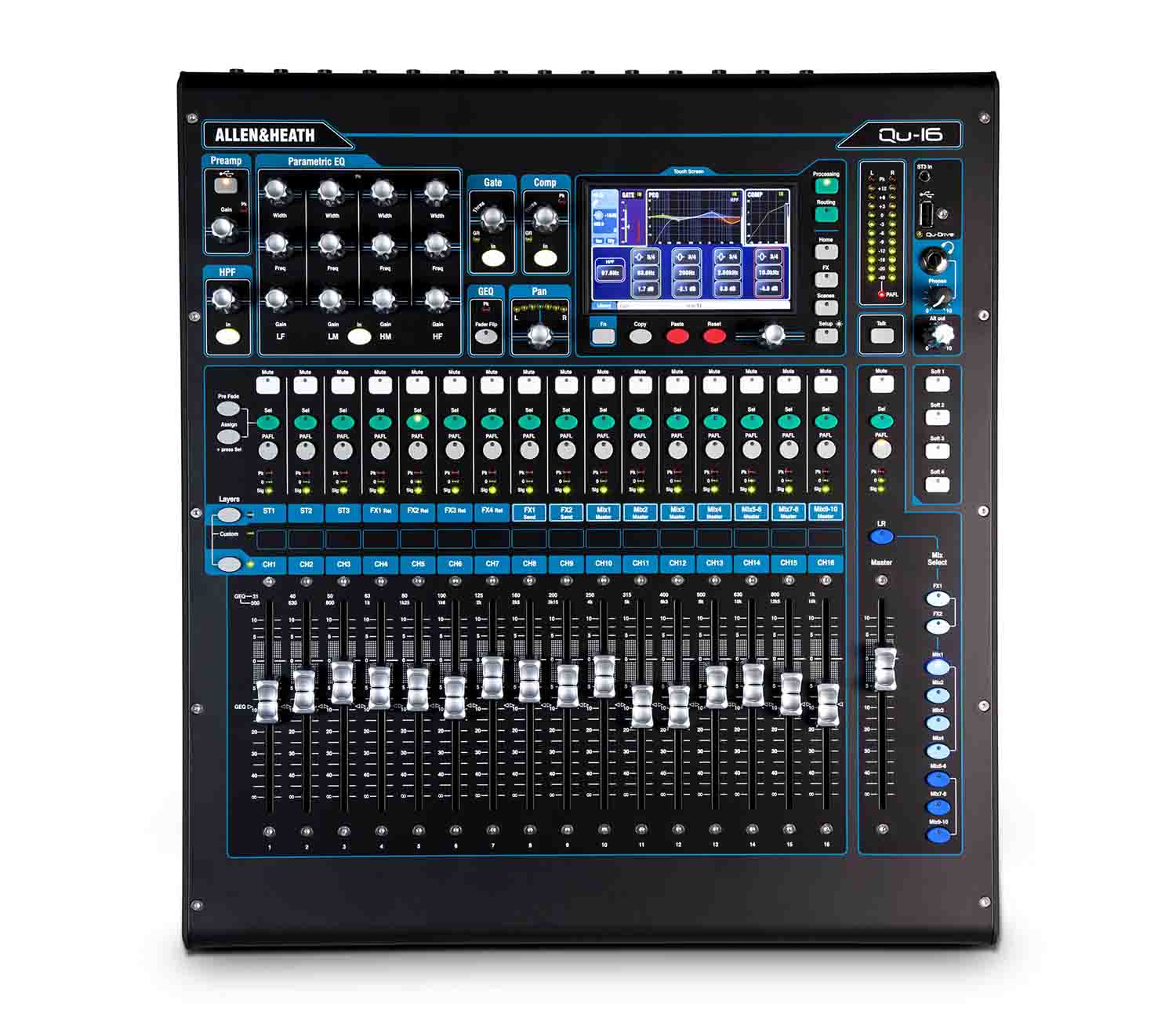 Allen & Heath Qu-16, 16-channel Digital Mixer - Chrome Edition - Hollywood DJ
