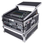 ProX T-4MR-LT--MK2, 4U Rack x 10U Top Mixer DJ Combo Flight Case with Laptop Shelf - Hollywood DJ