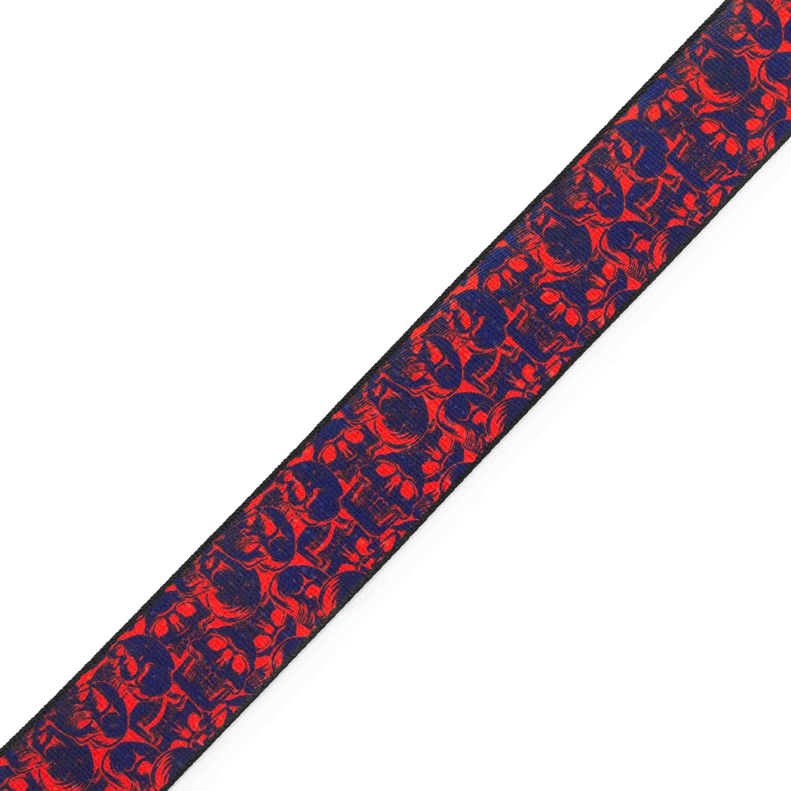 Levy's Leathers MPD2-110 2” Wide Polyester Guitar Strap with Purple and Red Skulls Motif - Hollywood DJ