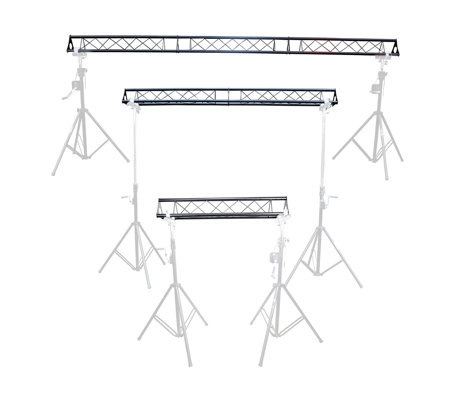 ProX T-LS35C-TRUSS Set of Three 57-inch 5ft Universal Lighting Stand Triangle Truss Sections 5FT 10FT 15FT - Hollywood DJ