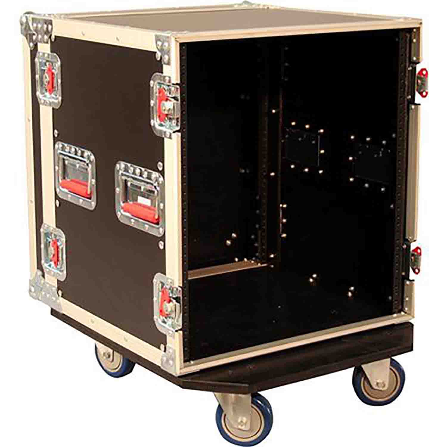 Gator Cases G-TOUR12UCA-24D, 12U Audio Road Rack Case with Casters - 24″ Deep - Hollywood DJ