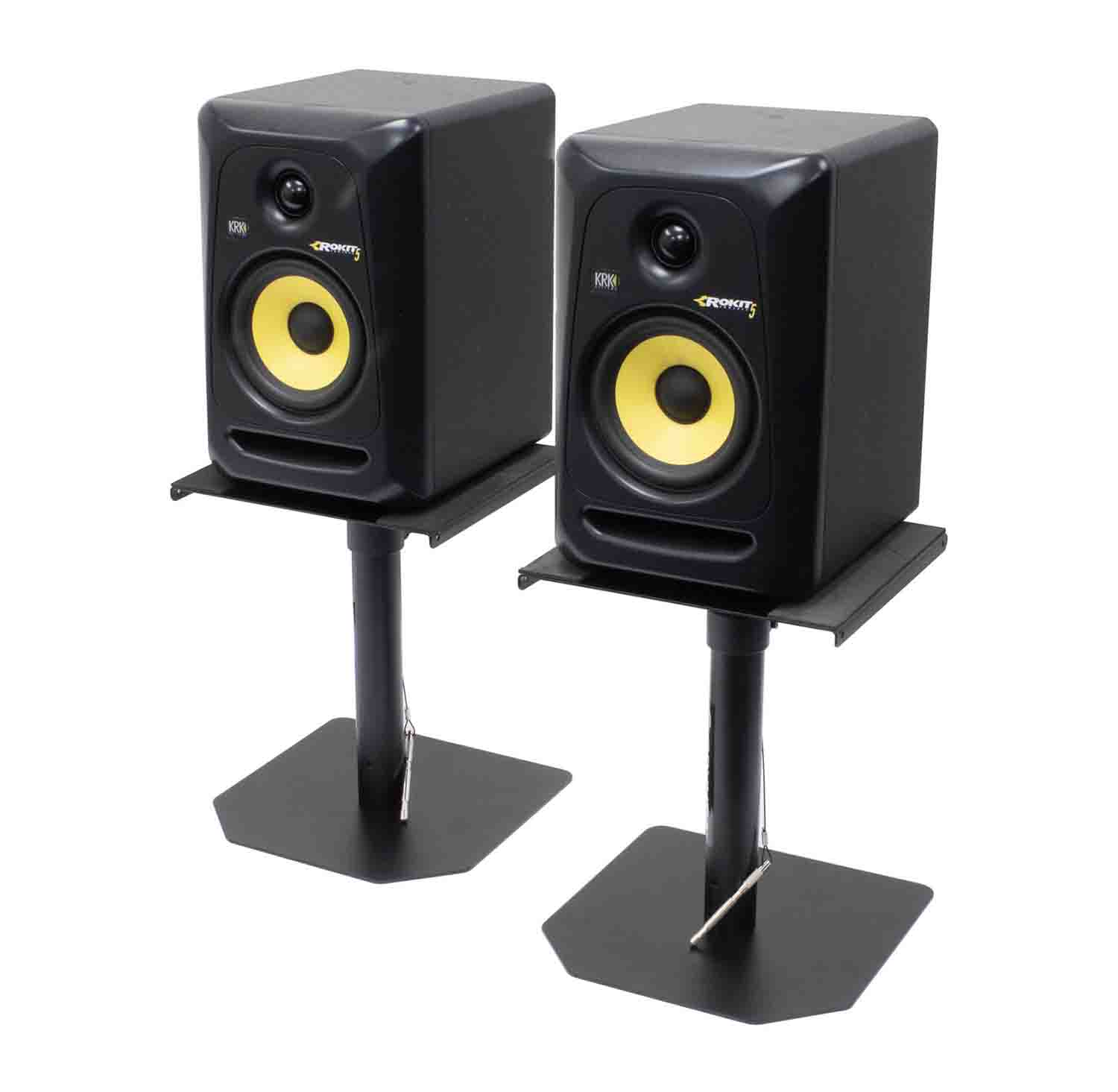 Odyssey ASPKSTAND2XDT Speaker Stands with Flat Surface Base - Hollywood DJ