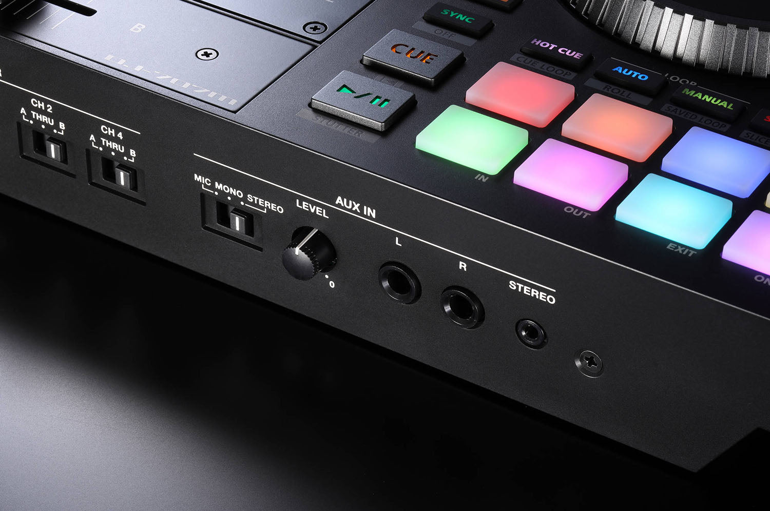 Roland DJ-707M, Four-Channel, Four-Deck Serato DJ Controller With Dual USB Ports - Hollywood DJ