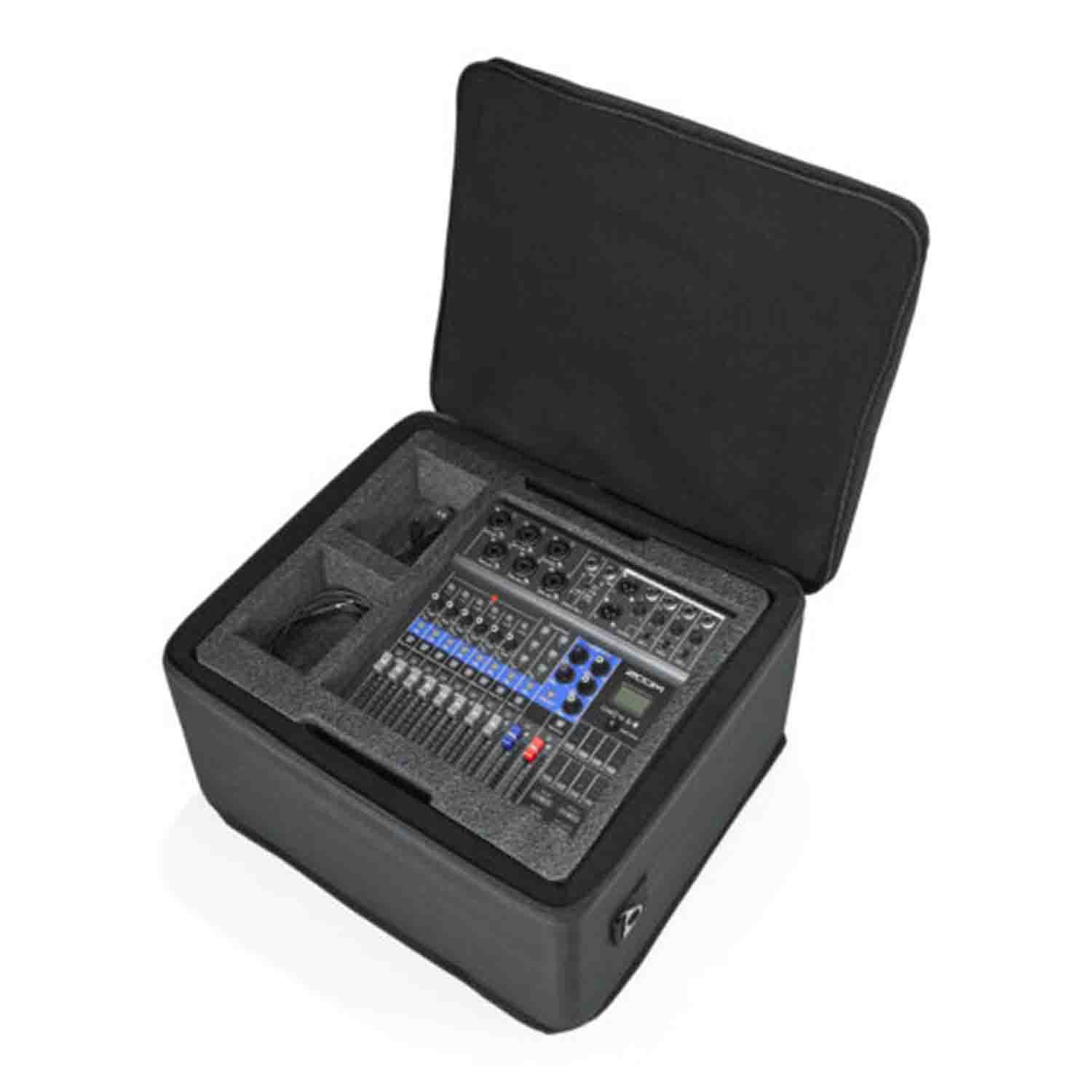 Gator Cases GL-ZOOML8-2 Lightweight Case for Zoom LiveTrak L-8 Digital Mixer, Recorder and Two Mics - Hollywood DJ