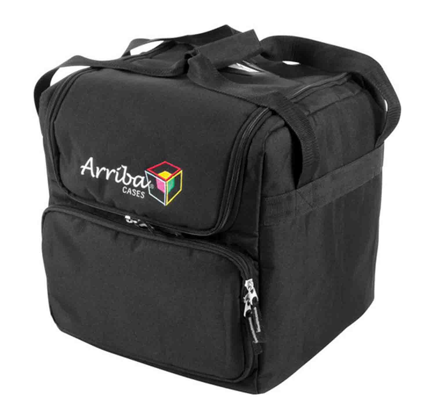 Arriba Cases AC125 Beamer Bag with Divider and Front Pocket Lighting Bag - Hollywood DJ