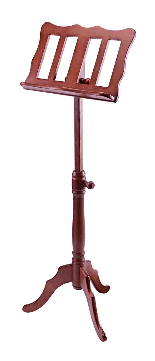 K&M 117 Wooden Music Stand - Walnut Colored - Hollywood DJ