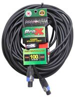 Prox XC-SS100 SpeakOn to SpeakOn 12AWG High Performance Speaker Cable - 100 Feet - Hollywood DJ