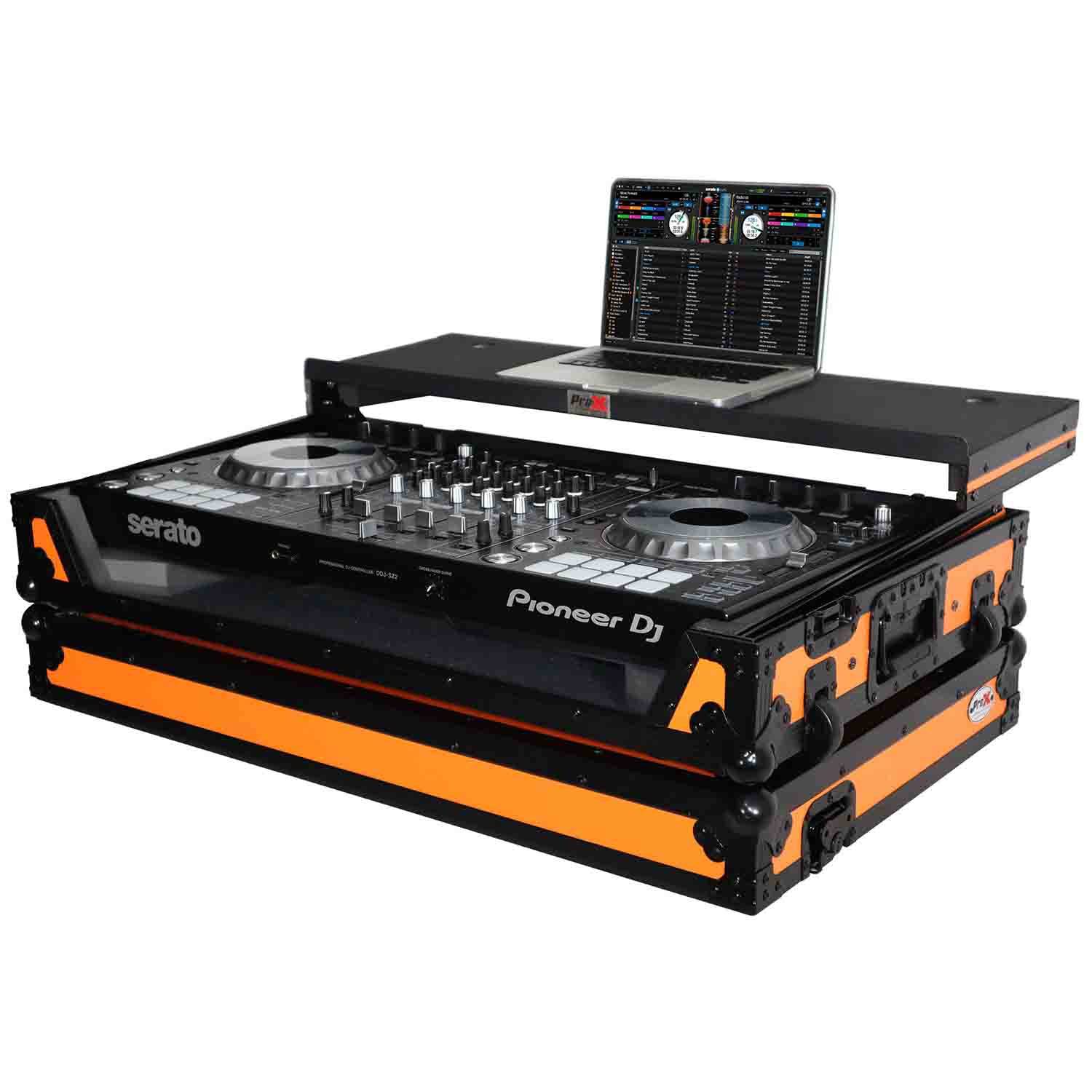 ProX XS-DDJSZWLTOB DJ Flight Case For Pioneer DDJ-SZ, DDJ-RZ DJ Controller - Black on Orange - Hollywood DJ
