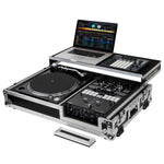Odyssey FZGS1BM10W Reversible 10″ Format DJ Mixer and One Battle Position Turntable Coffin Flight Case with Glide Platform - Hollywood DJ