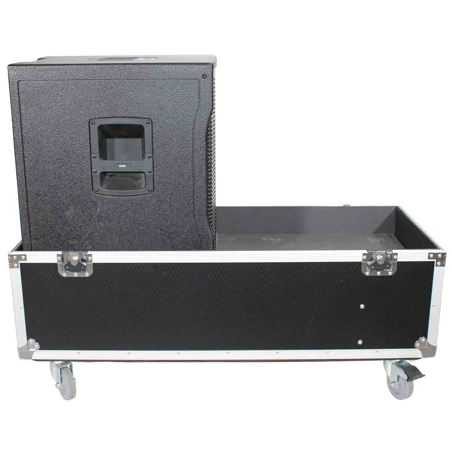 ProX X-RCF-EVOX12X2W ATA Flight Case for 2 RCF EVOX 12 Array Speakers with Wheels - Hollywood DJ