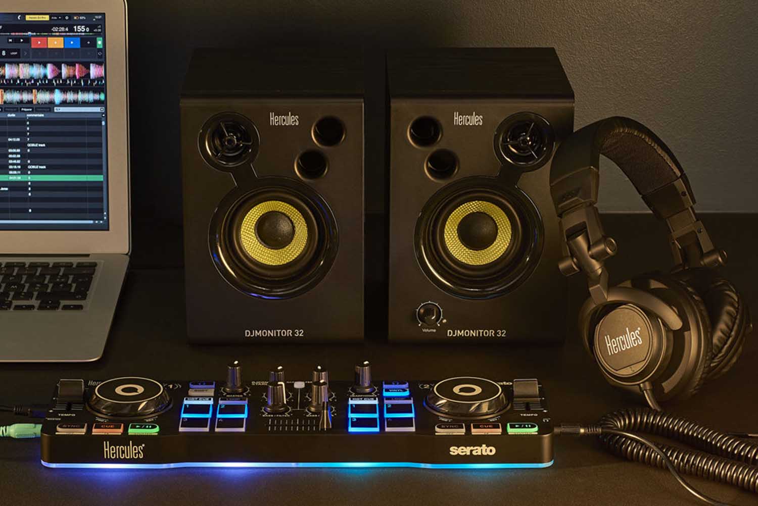 Hercules DJStarter Kit with Controller, Speakers and Headphones - Hollywood DJ
