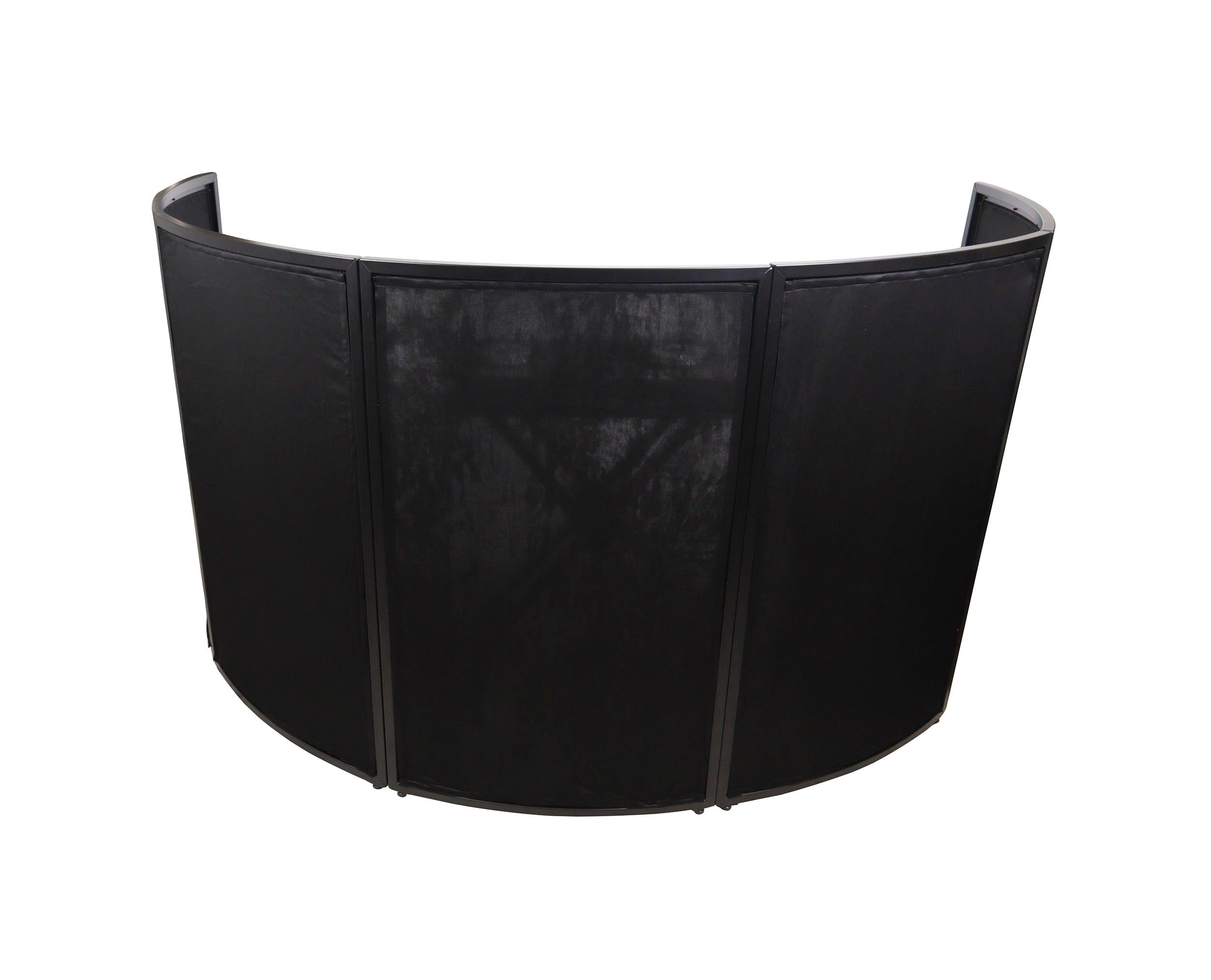 ProX XF-LUNA BLK, DJ Facade 5 Panel Curved with Black White Scrim Kit Black Hardware by ProX Cases