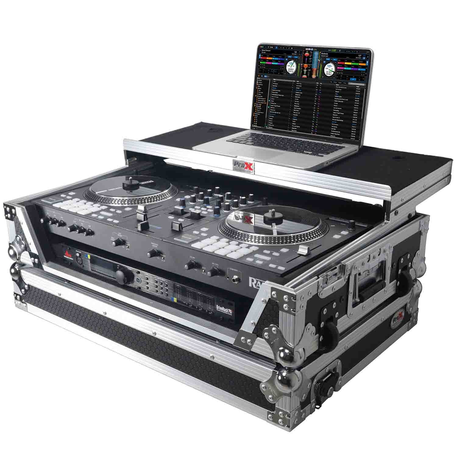 ProX XS-RANEONE WLT DJ Flight Case for RANE ONE DJ Controller with Sliding Laptop Shelf, 1U Rack, and Wheels - Hollywood DJ