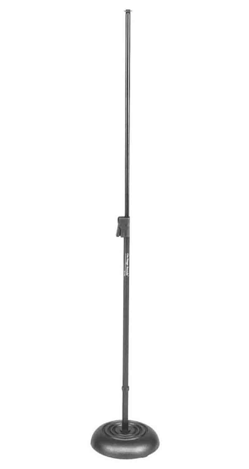 On Stage MS7201QRB Quick-Release Round-Base Mic Stand - Hollywood DJ