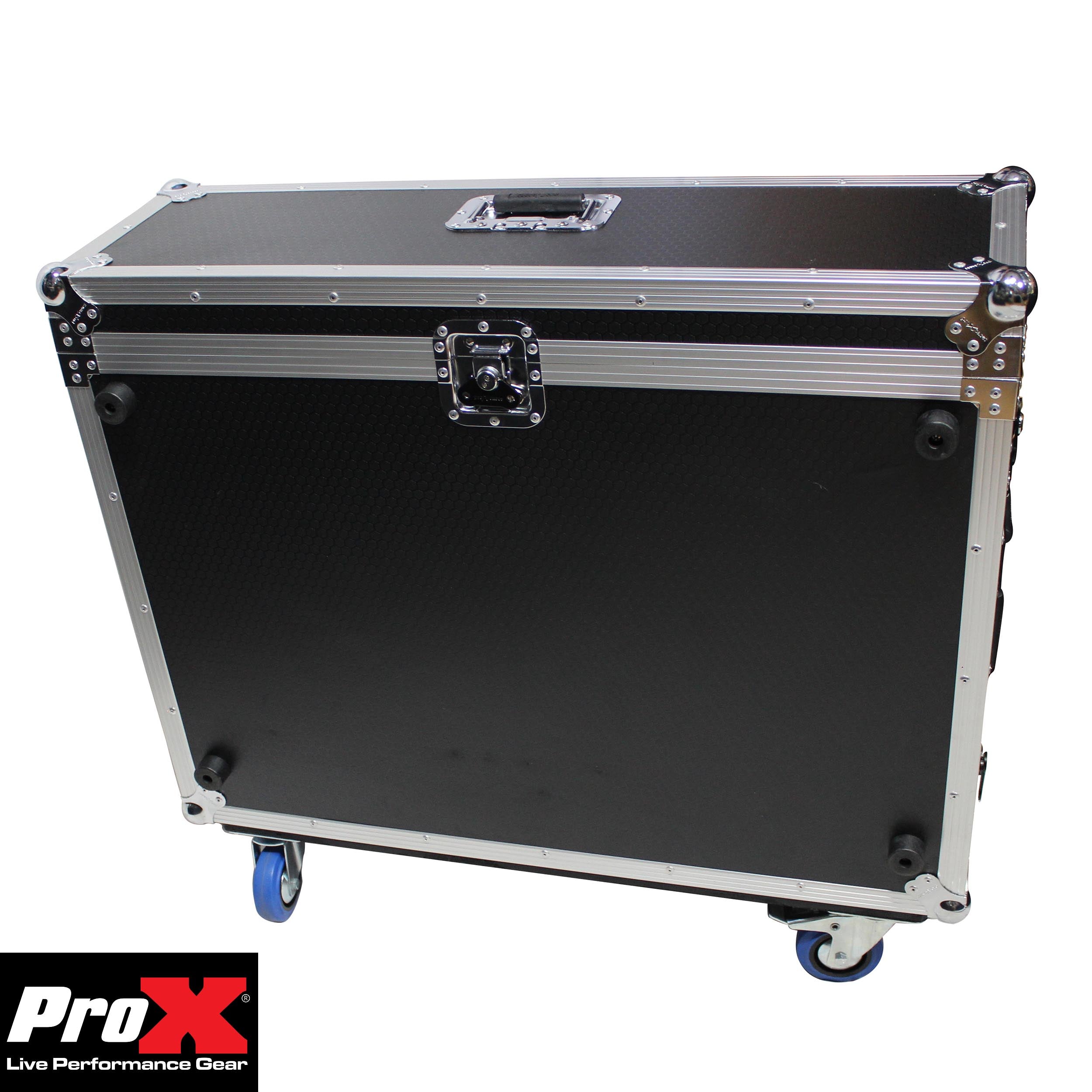 ProX XS-AHQU32DHW DJ Flight Case for Allen and Heath QU-32 Digital Mixer with Doghouse and Wheels ProX Cases