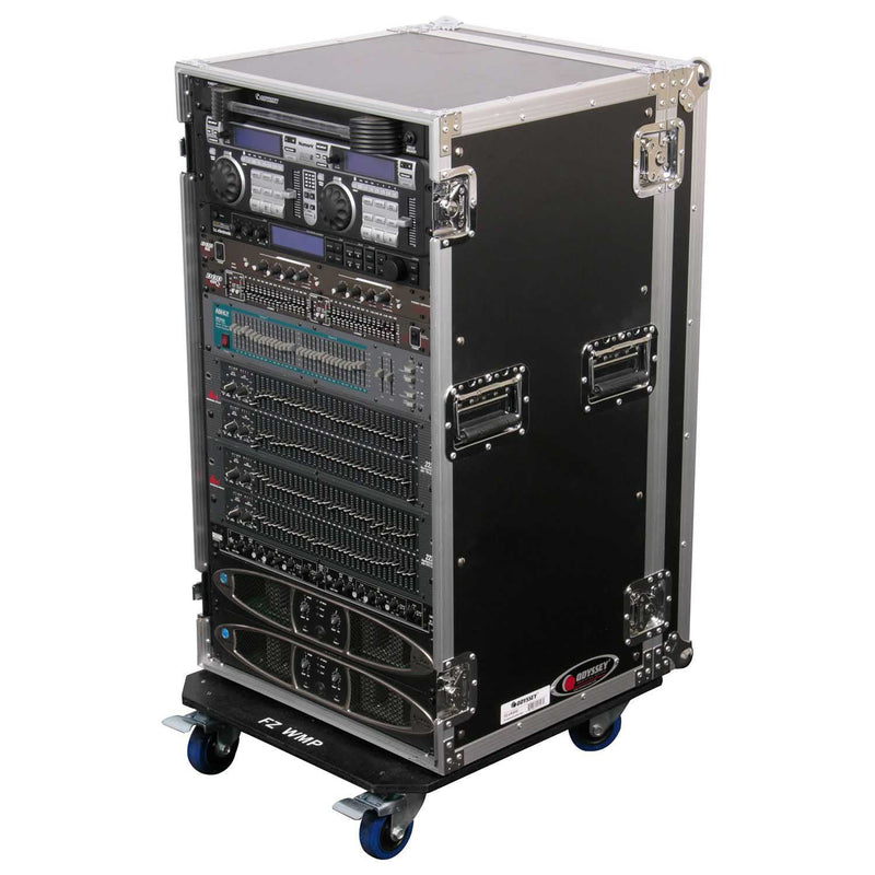 Odyssey FZAR20W, 20U Pro Amp Rack with Casters - Hollywood DJ