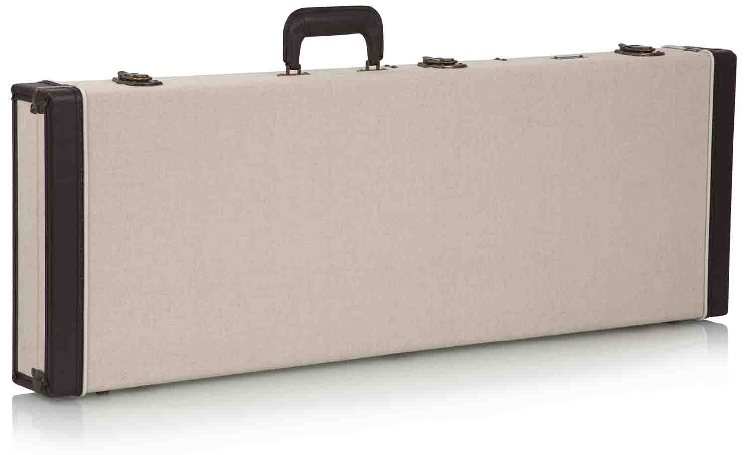 Gator Cases GW-JM ELEC Deluxe Wood Case for Standard Electric Guitars - Journeyman Burlap Exterior - Hollywood DJ