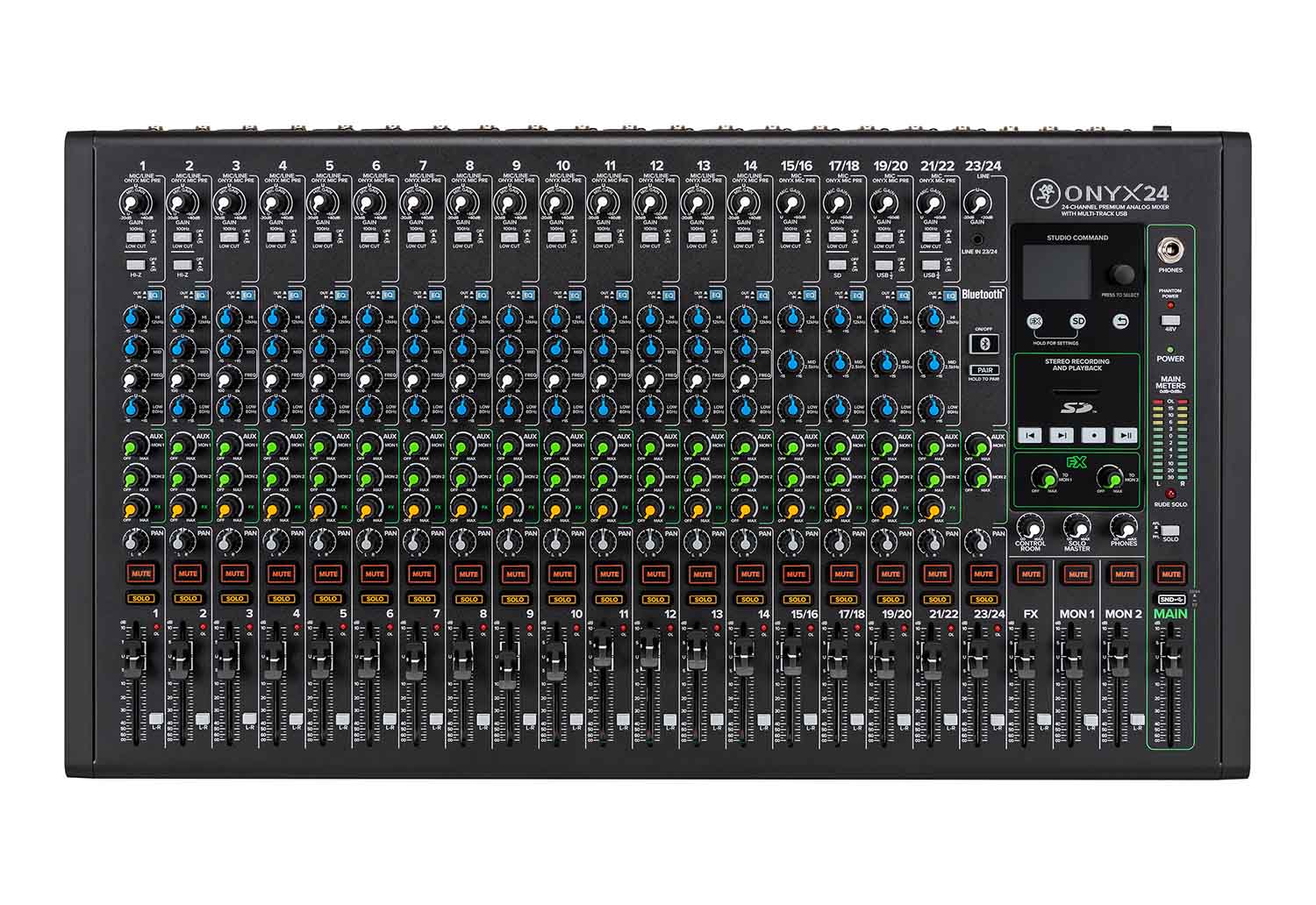 Mackie Onyx24, 24-Channel Premium Analog Mixer with Multi-Track USB - Hollywood DJ