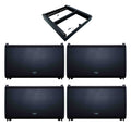 QSC LA112, 12" Powered Line Array Loudspeaker Package with Array Frame by QSC