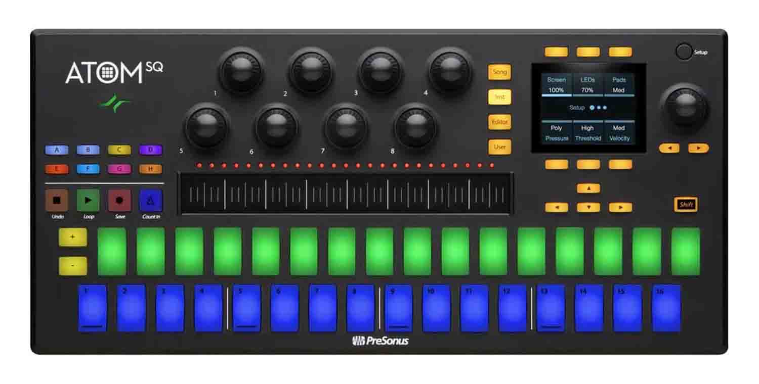 PreSonus ATOM SQ Hybrid MIDI Keyboard Pad Performance and Production Controller - Hollywood DJ