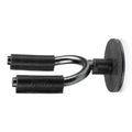 Levy's Leathers LVY-FGHNGR-SMBK Smoke Forged Guitar Hanger with Black Leather - Hollywood DJ