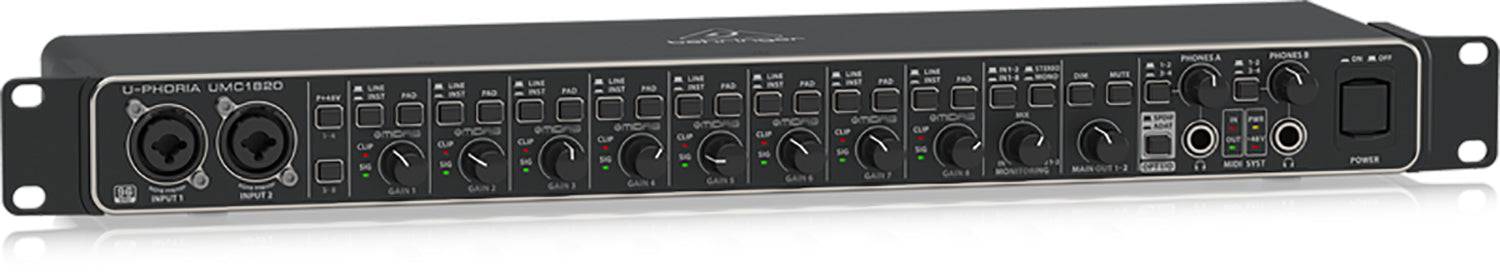 Behringer UMC1820, Audiophile 18x20, 24-Bit/96 Khz USB Audio/MIDI Interface With Midas Mic Preamplifiers - Hollywood DJ