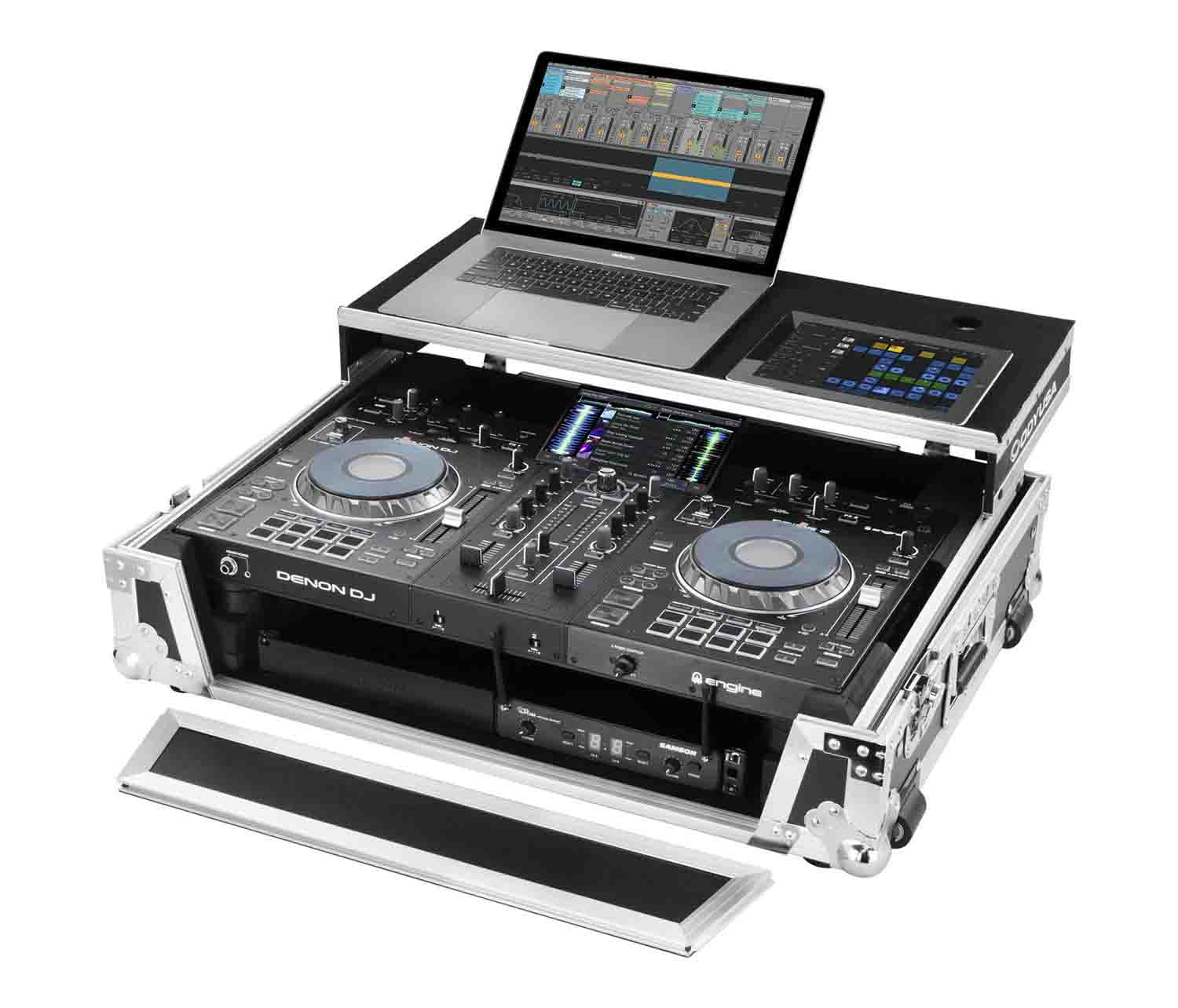 Odyssey FZGSPRIME2 Denon Prime 2 Glide Style Flight Case - Hollywood DJ