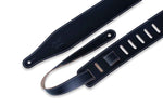 Levy's Leathers DM17-XL-BLK Leather XL Guitar Strap - Black - Hollywood DJ