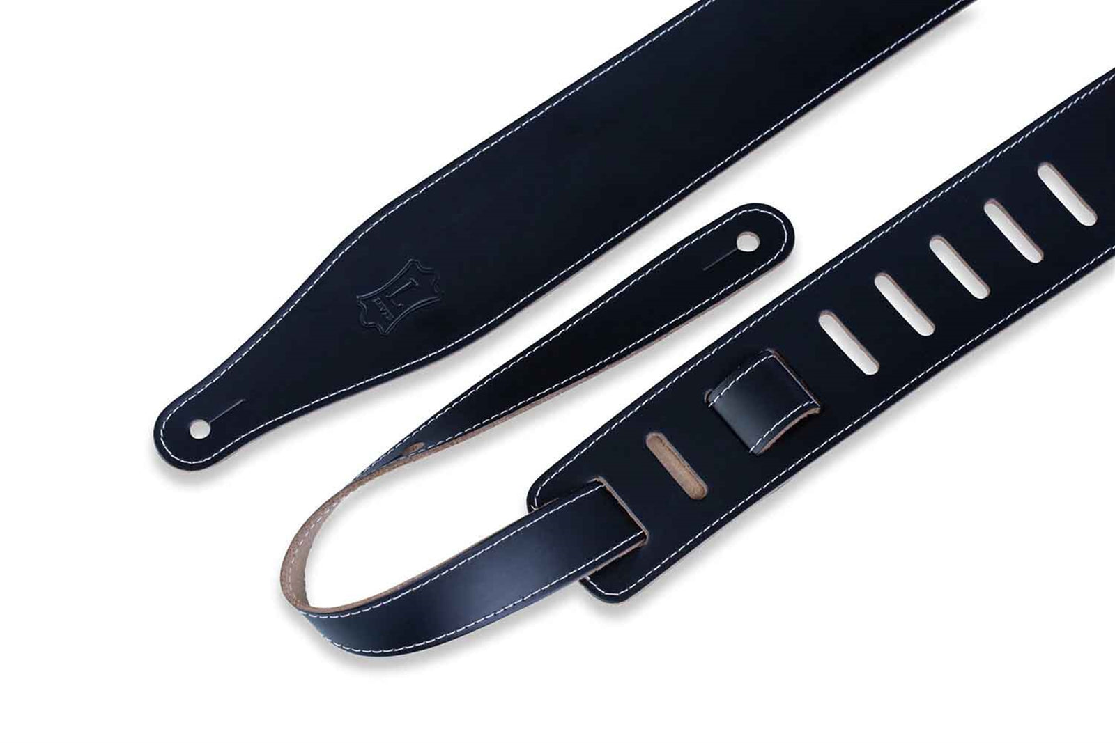 Levy's Leathers DM17-XL-BLK Leather XL Guitar Strap - Black - Hollywood DJ