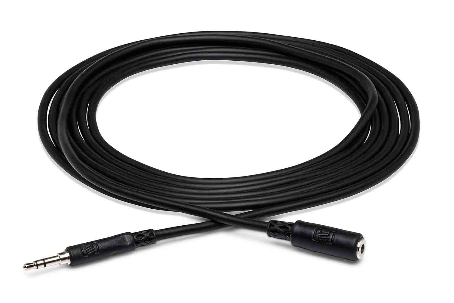 Hosa MHE-105, 3.5mm TRS Female to 3.5mm TRS Male Extension Cable - 5 Feet - Hollywood DJ