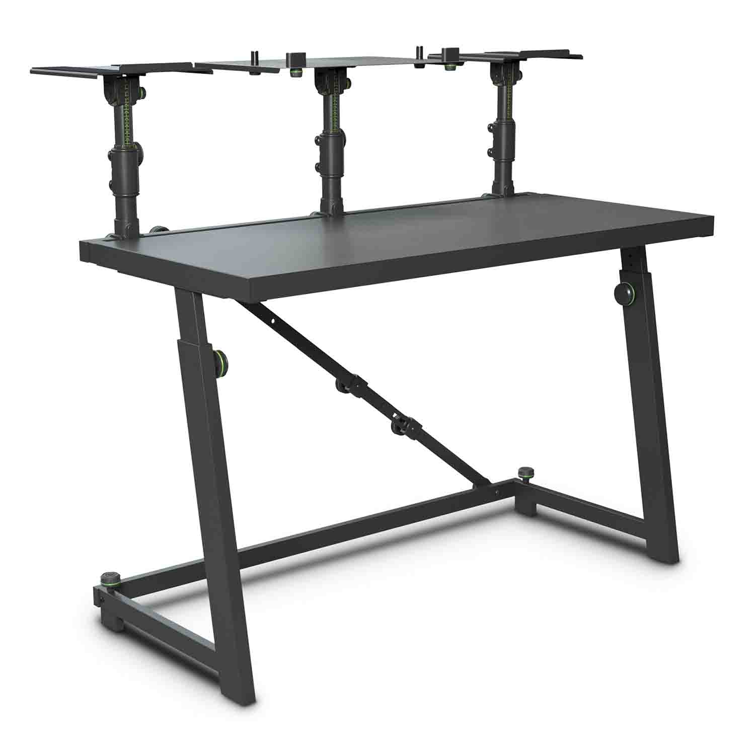 Gravity FDJT 01 DJ Desk with Adjustable Loudspeaker and Laptop Trays - Hollywood DJ