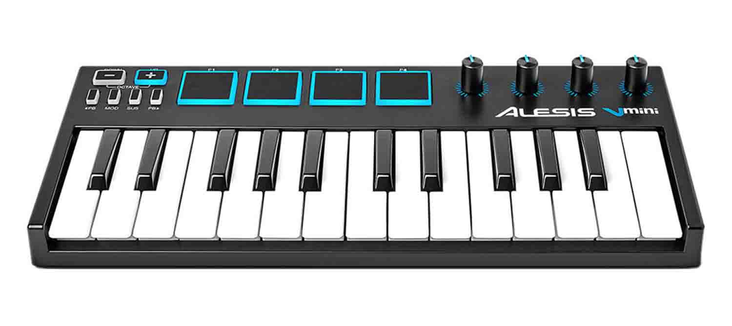Alesis V Mini Portable 25-Key USB-MIDI Keyboard Controller - Hollywood DJ