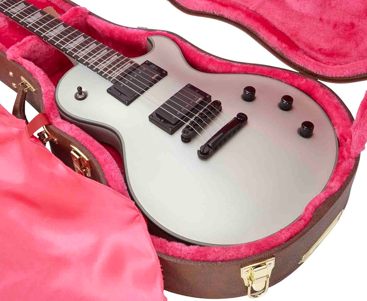 Gator Cases GW-LP-BROWN Deluxe Wood Case for Single-Cutaway Guitars - Vintage Brown Exterior - Hollywood DJ