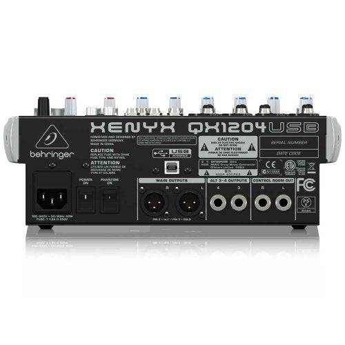 Behringer QX1204USB, 12-Input 2/2-Bus Mixer with USB Audio Interface - Hollywood DJ