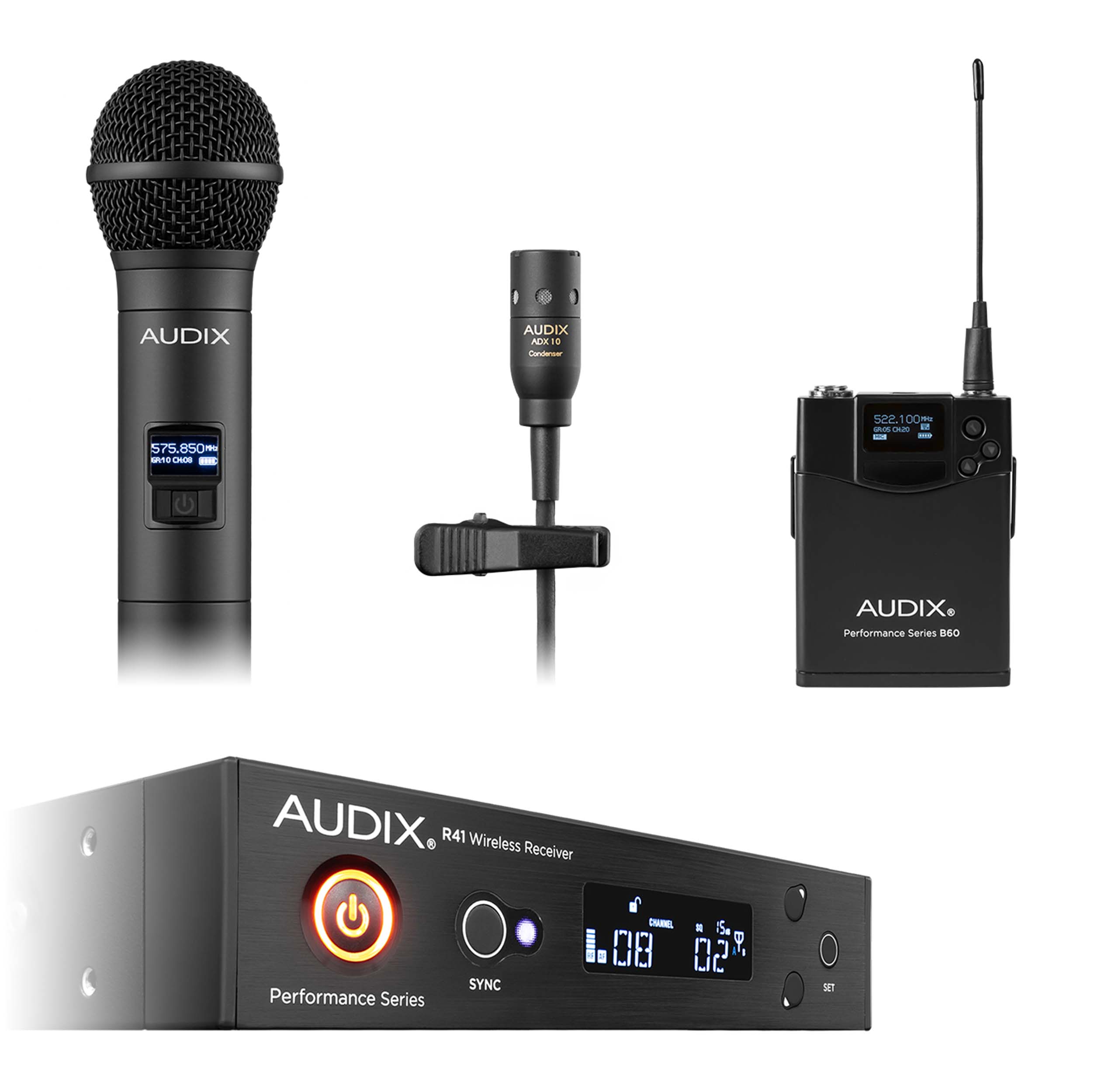 Audix AP41OM2L10B, Handheld and Lavalier Wireless System Audix