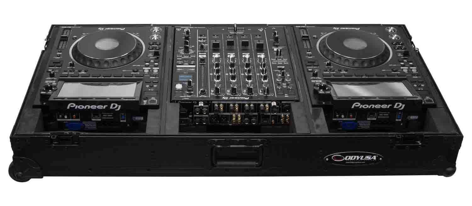 Odyssey 810158 Industrial Board DJ Case for 12" DJ Mixers and Two Pioneer CDJ-3000 Multi Players - Hollywood DJ