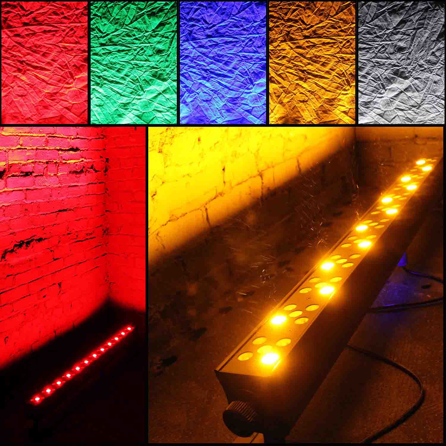 ProX X-BAR60RGBWA-W IRC Ultrabright Dazzler Bar with 60 3W RGBWA LED in White Housing - Hollywood DJ